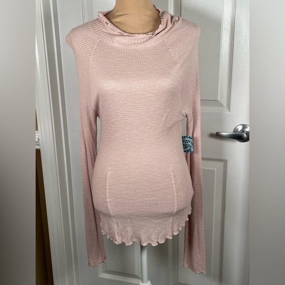 Free People Intimately Free Make It Easy Thermal Top In Light Pink, Sz Large NWT - Picture 5 of 8